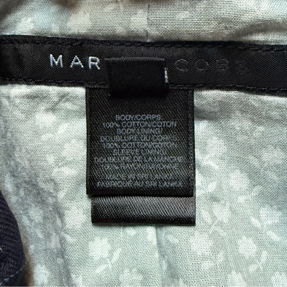 Marc Jacobs Pinstripe Military Style Cropped Jacket Navy - Picture 8 of 9